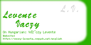 levente vaczy business card